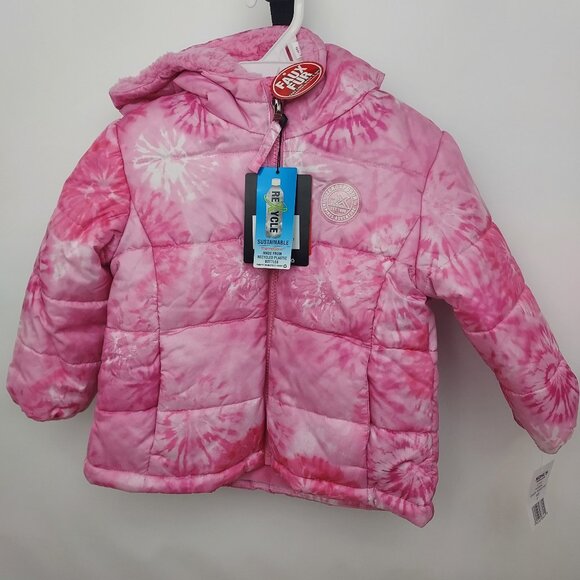 ZEROXPOSUR * PINK THERMAL WINTER JACKET WITH HOOD FOR GIRLS SIZE: 2T NWT - Picture 1 of 5